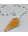 6-sided Orange Selenite pendulum