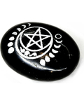 Tourmailne Pentagram & Moon palm stone