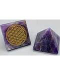 25-30mm Amethyst Flower of Life pyramid