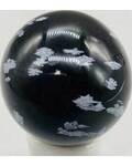 40mm Obsidian, Snow Flake sphere