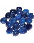 1 lb Onyx, Blue tumbled stones (heat treated)