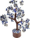 Lapis W pentacles gemstone tree (300 beads)