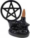 5" Pentagram back flow incense burner
