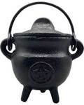 4" Pentagram cast iron cauldron