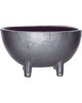 3 1/4"x 5 1/2" Oval cast iron cauldron