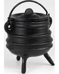 Ribbed Cast Iron Cauldron 3"