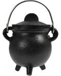 Plain Cast Iron Cauldron with Lid 3"