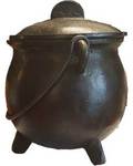 8" Cast Iron Cauldron with Lid