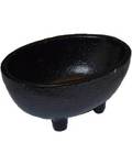 1 3/4" Oval cast iron cauldron