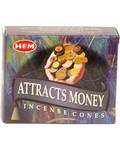 Attracts Money Hem Cone Incense 10pk