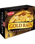 Gold Rain Hem Cone Incense 10pk
