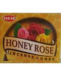 Honey Rose HEM Cone Incense 10pk