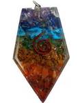 Orgone Triangle 7 Chakra pendant
