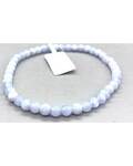 4mm Agate, Blue Lace bracelet