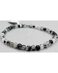 4mm Quartz, Black Rutilated bracelet