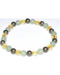 6mm Aventurine, Green, Citrine & Pyrite bracelet