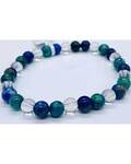 6mm Chrysocolla, Lapis, Crystal