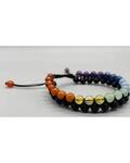 6mm 7 Chakra & Lave double weave bracelet