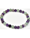 6mm Fluorite, Amethyst & Green Aventurine bracelet