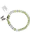 6mm Peridot/ Quartz Butterfly bracelet