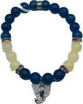 8mm Lapis, Honey Jade, Ganesha bracelet