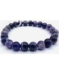 8mm Amethyst, Chevron bracelet