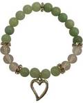 8mm Amazonite/ Quartz Heart Bracelet