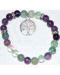 8mm Fluorite & Amethyst/ Tree of Life