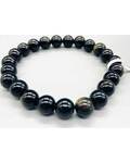 8mm Obsidian, Goldsheen bracelet