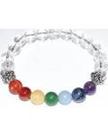 8mm Quartz & 7 Chakra bracelet