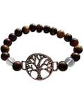 8mm Tiger Eye/ Quartz with Tree of Life