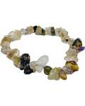 Quartz, Rutilated chip bracelet