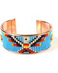 Czech Beaded Copper bracelet