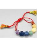 7 Chakra w tassel Nugget adjustable bracelet