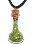 Peridot bulb necklace