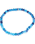 4mm Agate, Blue Lace stretch bracelet