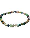 4mm Moss agate stretch bracelet