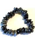 Snowflate Obsidian gemstone bracelet stretch