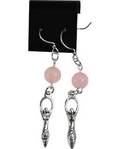 Rose Quartz Goddess Earrings