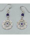 16mm Amethyst Pentagram earrings