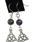 Amethyst Triquetra Earrings