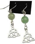  Green Aventurine Triquetra Earrings