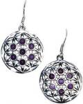 22mm Flower of Life amethyst earrings