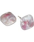Pink Tourmaline Quartz stud earrings