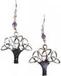 1.25" tree amethyst earrings