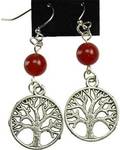 Carnelian Tree of Life Earrings