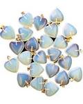 3/4" (20mm) Opalite heart (pack of 24)