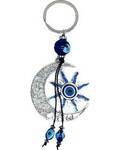 Sun & Moon Evil Eye keychain