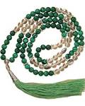 Malachite & Quartz Mala