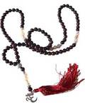 Garnet & Rultilated Quartz elastic mala